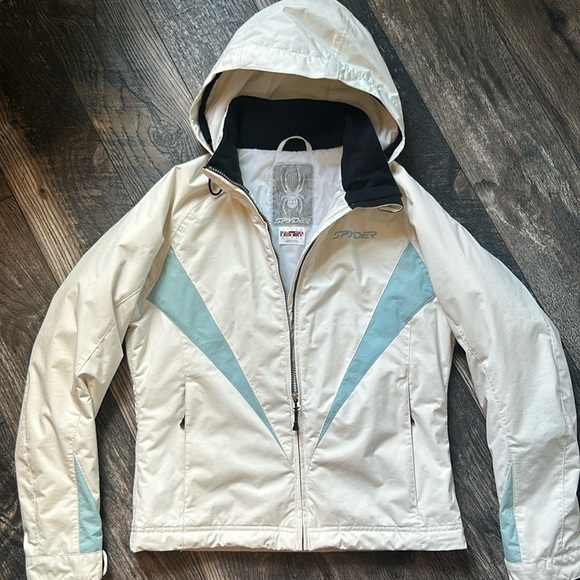 Spyder Jackets & Blazers - Spyder Women’s White Blue Ski Jacket Size 8